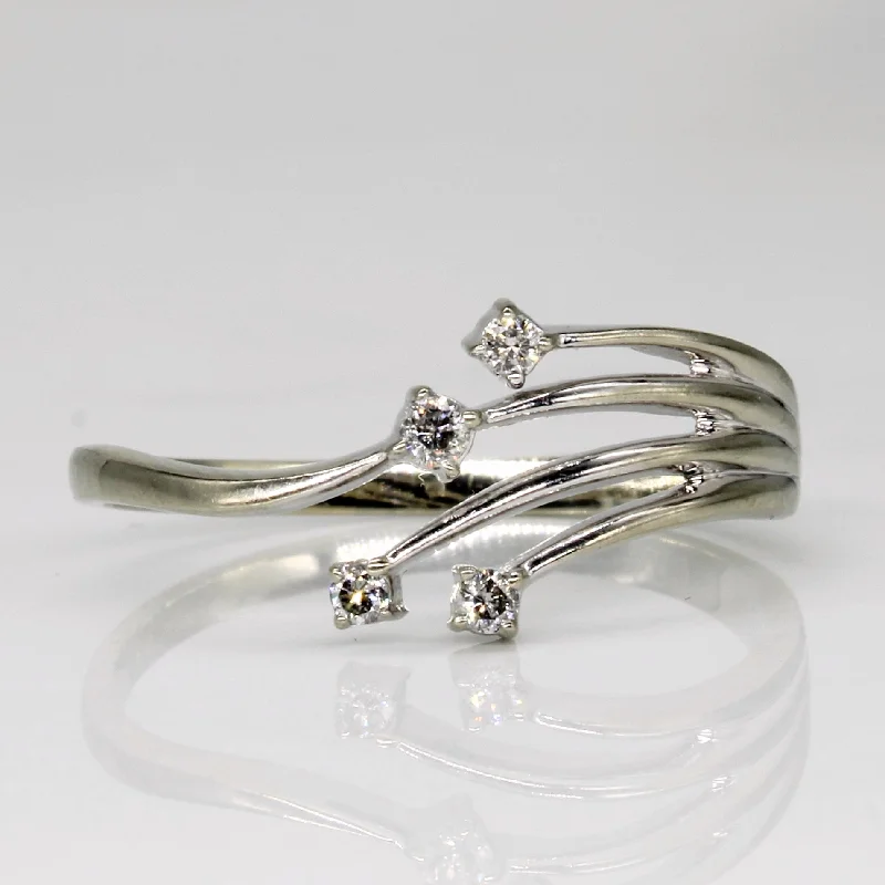 Diamond Bypass Ring | 0.07ctw | SZ 8.5 |