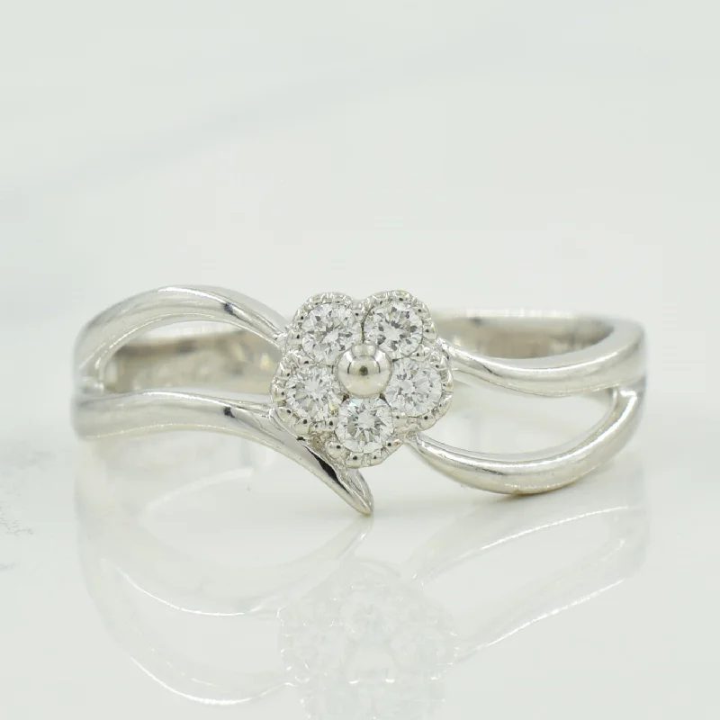 Diamond Bypass Ring | 0.12ctw | SZ 6 |