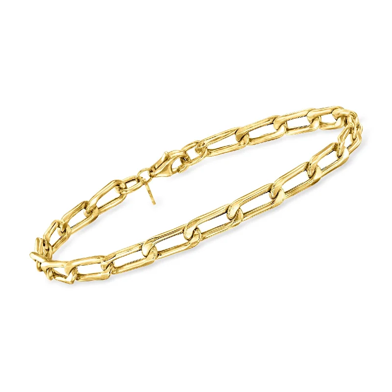 Ross-Simons Italian 18kt Yellow Gold Elongated Curb-Link Bracelet