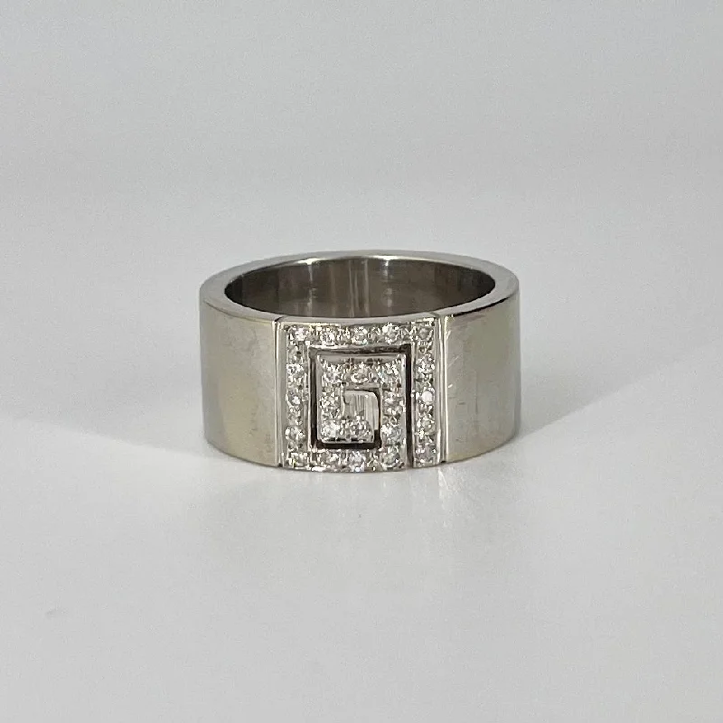 Diamond Greek Key Styled Ring | 0.28 ctw | SZ 8.75