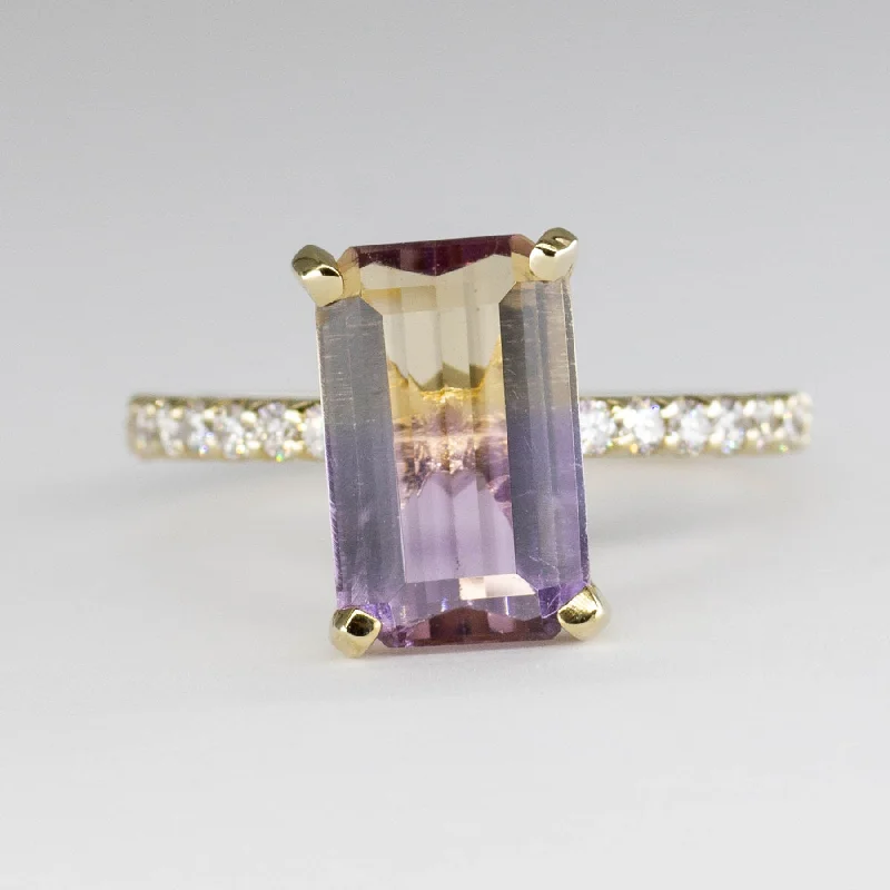 Ametrine and Diamond Accented Ring | 2.80ct, 0.29ctw | SZ 6 |