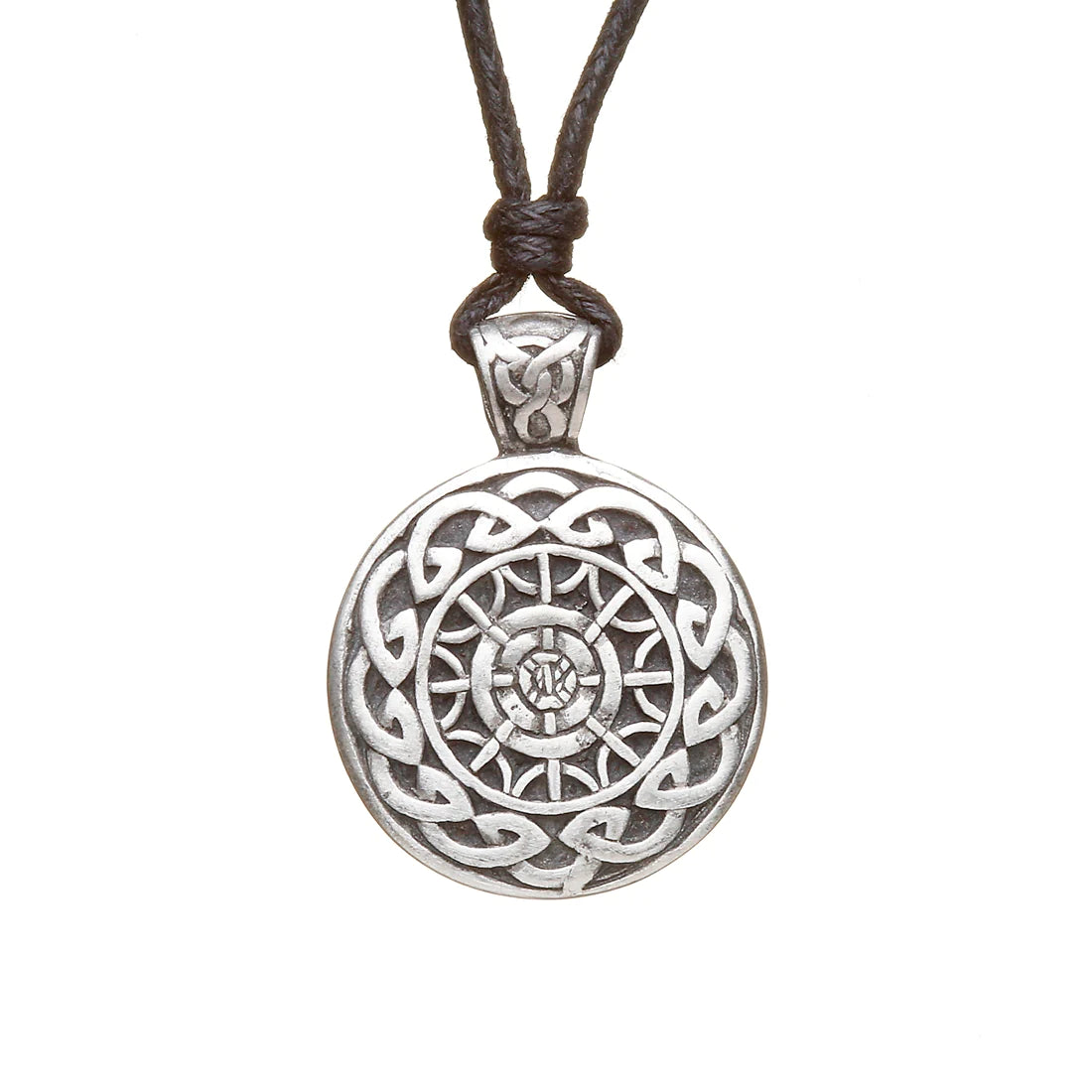 pearl necklaces for women -Celtic Mandala Pewter Choker Necklace by Celtic Jewellery