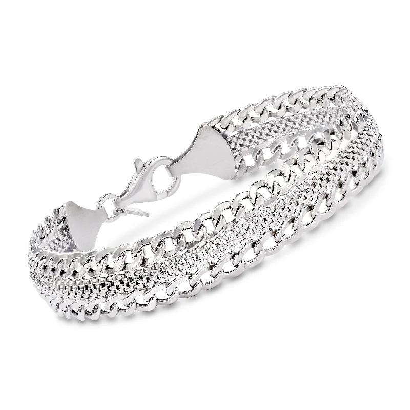 Ross-Simons Italian Sterling Silver Curb-Link Bracelet