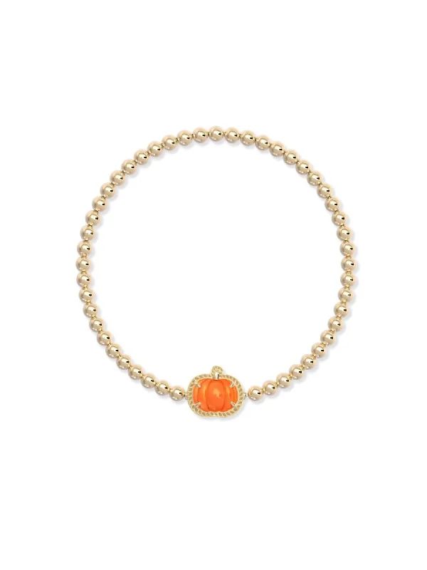 Pumpkin Stretch Bracelet In Orange Mother-Of-Pearl