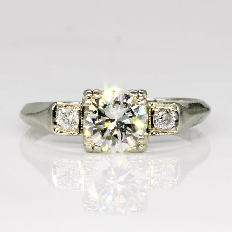 princess cut engagement rings for women -Vintage Diamond Engagement Ring | 0.71ctw | SZ 4.75 |