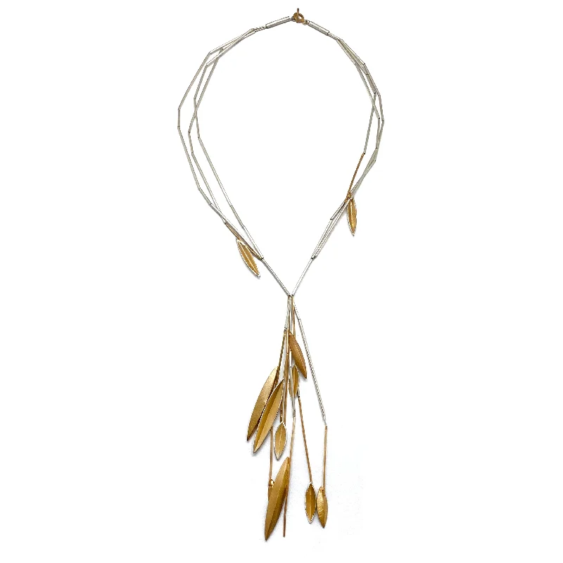 elegant gold necklaces for women -Gold Leaf-Inspired Necklace