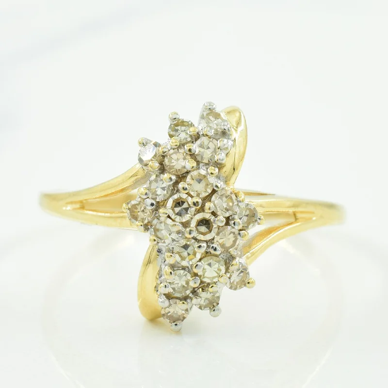 Cluster Diamond Bypass Ring | 0.50ctw | SZ 12.50 |