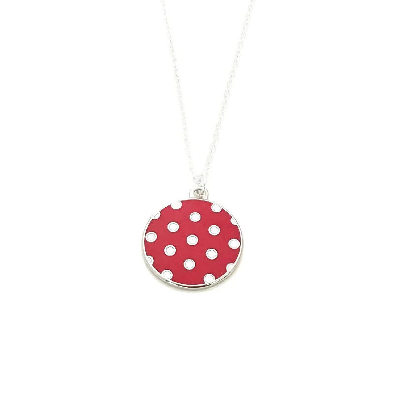 fashion necklaces for women -Rosie the Riveter Polka Dot Necklace