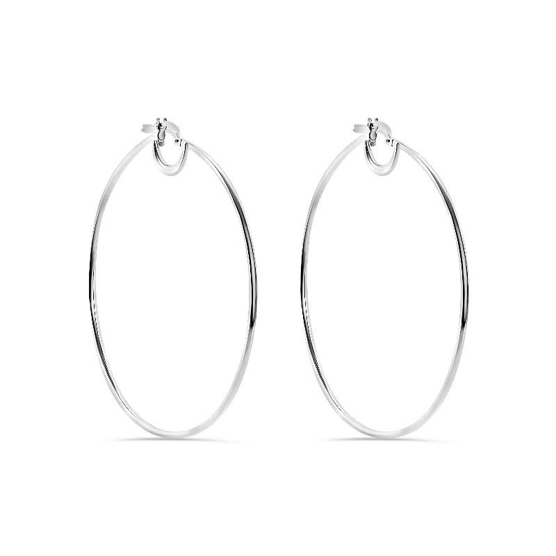 women’s chandelier earrings -925 Sterling Silver High Polished 2mm Inner Huggie Hoop Earring - ARE00030