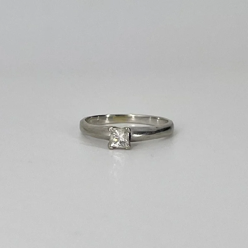 Princess Cut Solitaire Engagement Ring | 0.38 ctw SI1 I | SZ 7