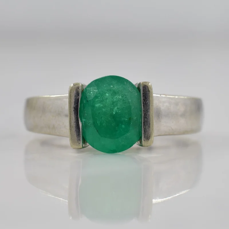 Solitaire Emerald Ring | 1.30ct | SZ 6 |