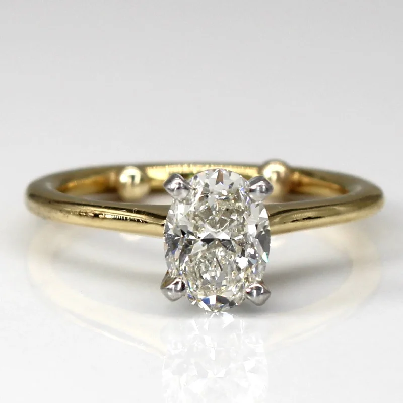 high-end engagement rings -GIA Certified Oval Diamond Engagement Ring | 1.00ct VS1 K | SZ 5.25 |