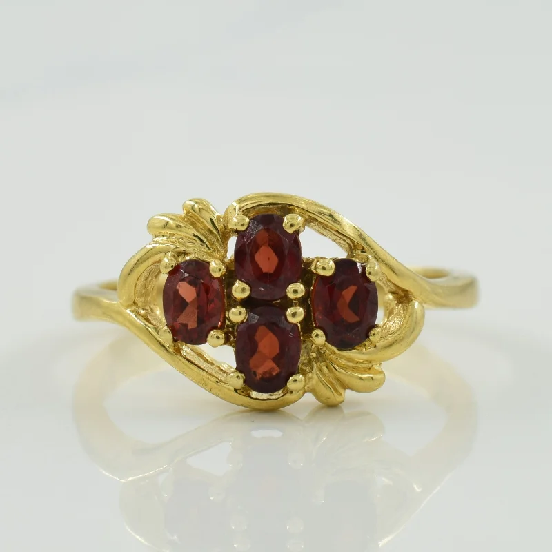 Garnet Bypass Ring | 1.00ctw | SZ 7 |