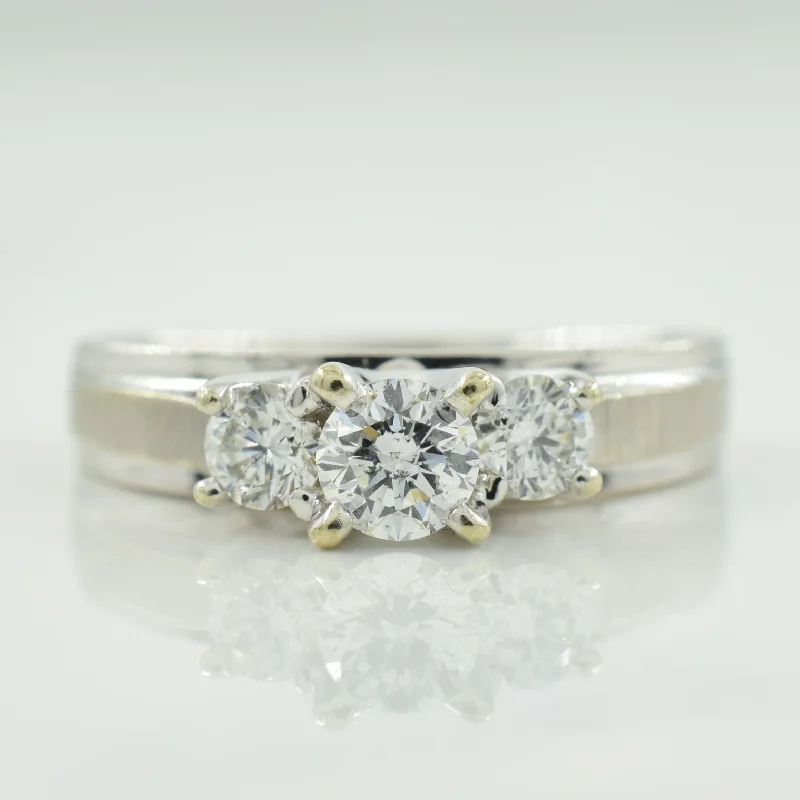 Three Stone Diamond Ring | 0.46ctw | SZ 5.25 |