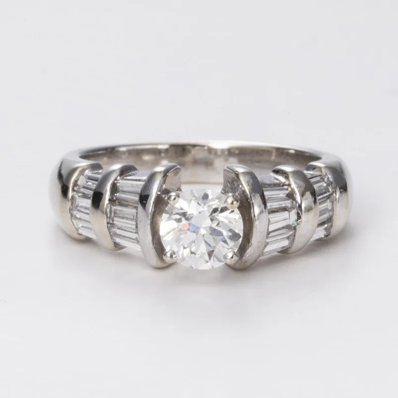 14k White Gold Diamond Ring | 1.16ctw | Sz 5.5