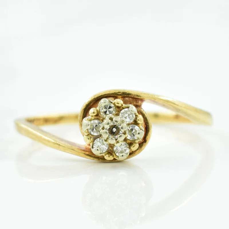 Cluster Diamond Bypass Ring | 0.04ctw | SZ 4.25 |