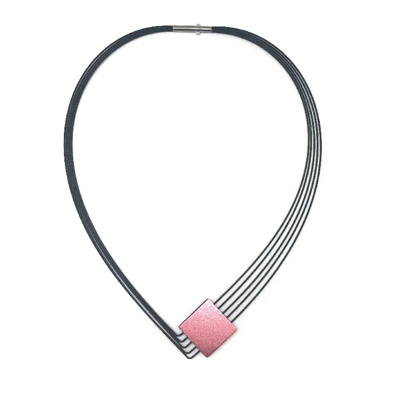 luxury necklaces for women -Pink & Red "V" Necklace