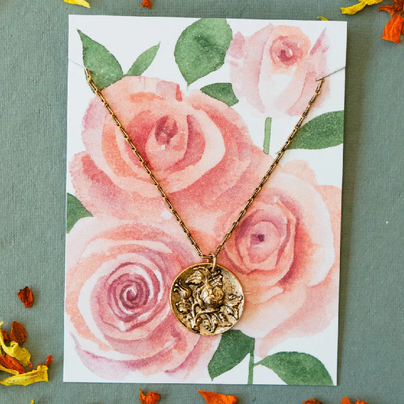 layered chain necklaces for women -In the Garden - Rose Necklace