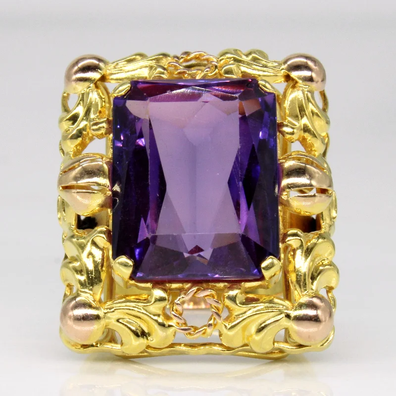 Synthetic Sapphire Cocktail Ring | 11.00ct | SZ 6 |