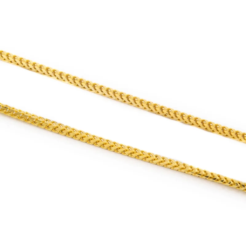 wedding day necklaces for women -3mm Gold Franco Link Necklace