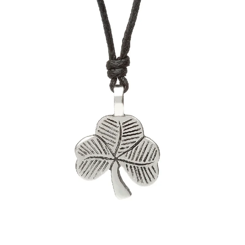 layered necklaces for women -Shamrock Pewter Choker Necklace by Celtic Jewellery