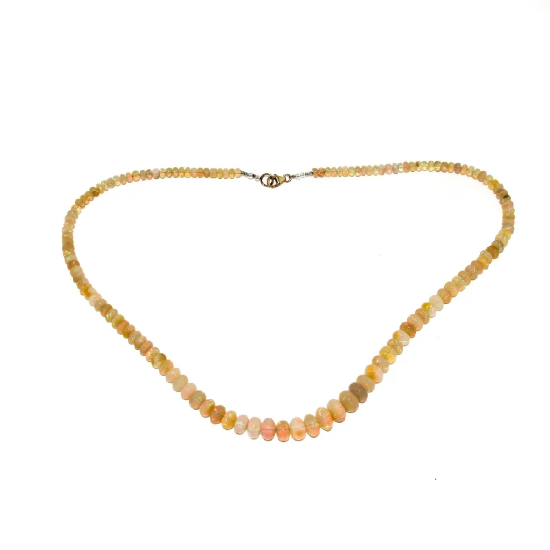 unique necklaces for women -Welo Opal Beaded Necklace x 10k Gold Clasp by Kingdom