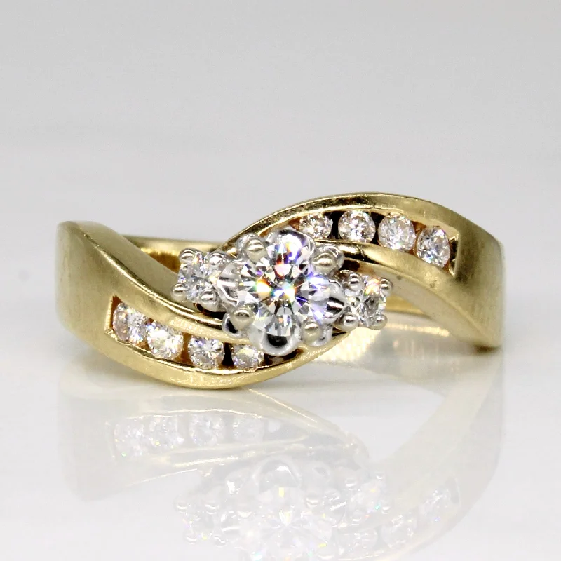 Diamond Waterfall Ring | 0.32ctw | SZ 5.5 |