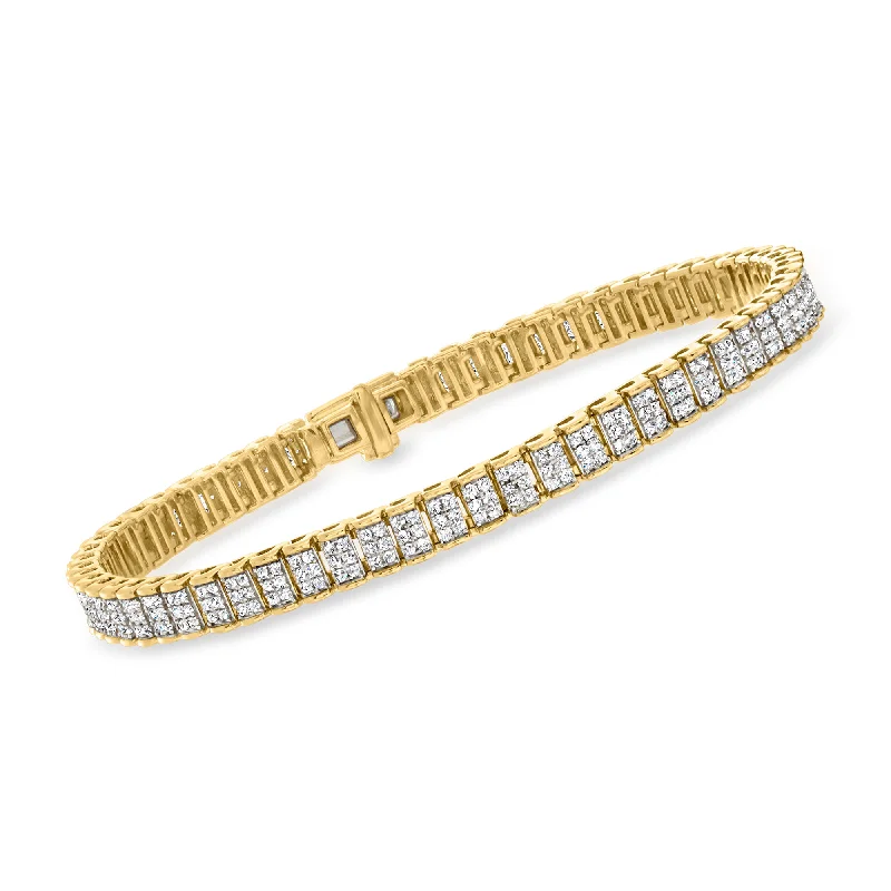 Ross-Simons Diamond Bracelet in 18kt Gold Over Sterling