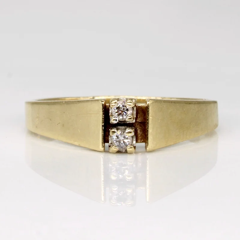 Vertical Set Diamond Ring | 0.06ctw | SZ 6.5 |