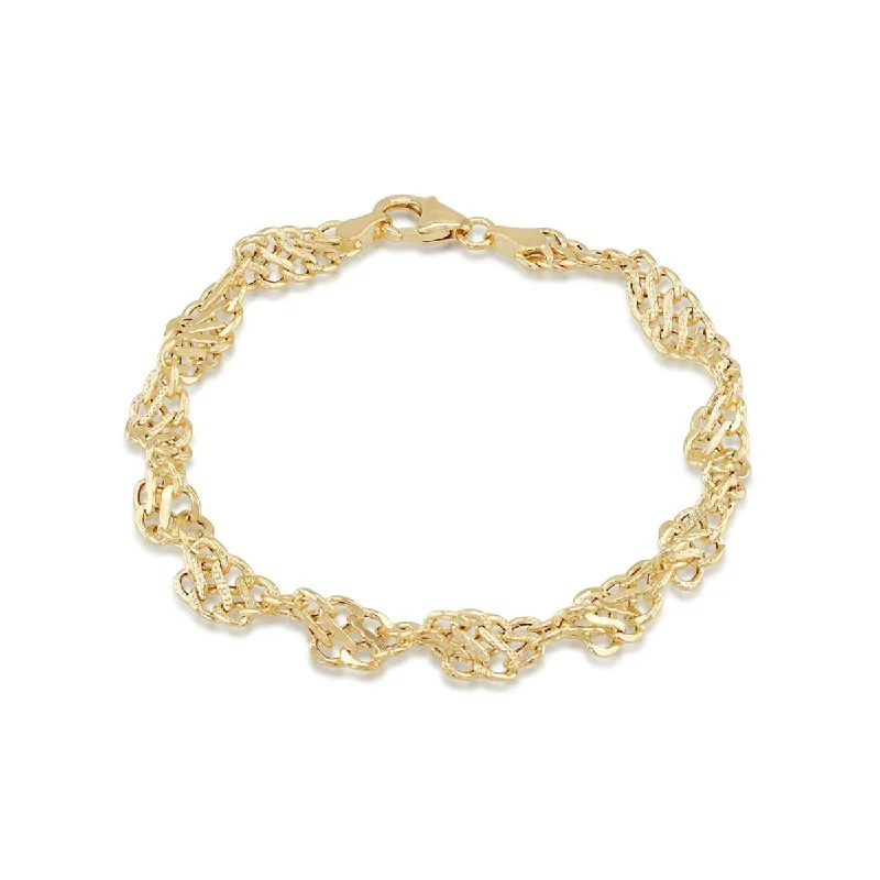 9K Yellow Gold Twisted Curb Bracelet