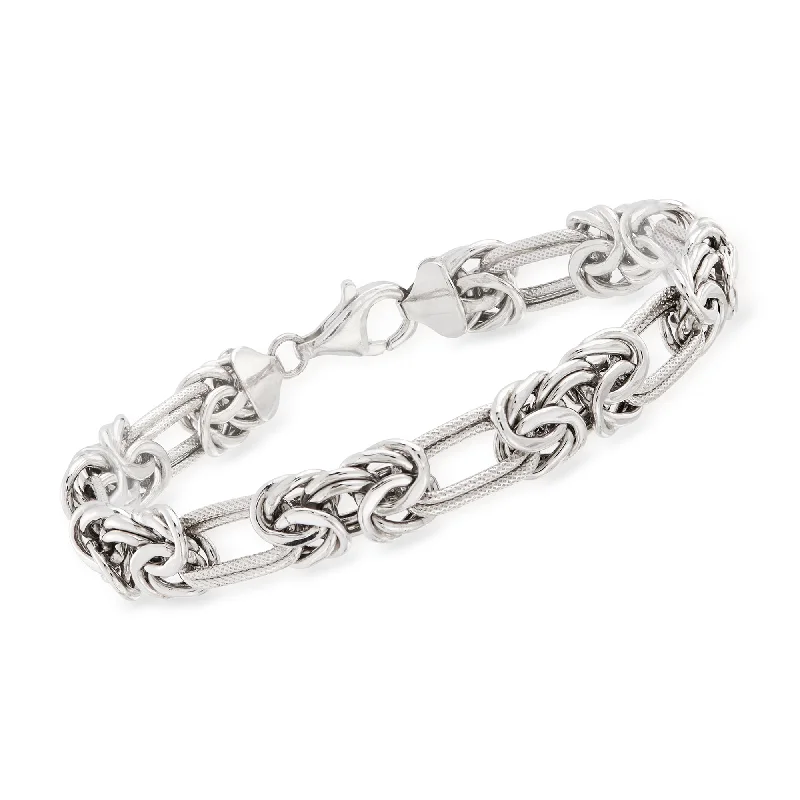 Ross-Simons Sterling Silver Byzantine Double-Link Bracelet