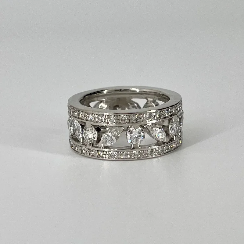 Round Brilliant Cut & Marquise Diamond Eternity Ring | 2.37 ctw | SZ 4.75