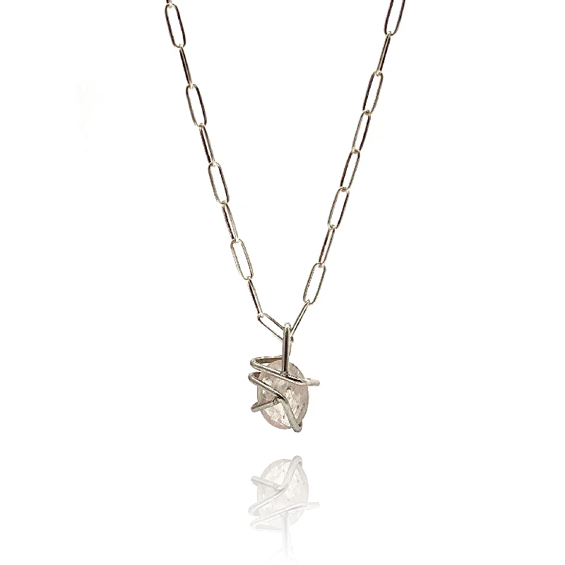 lucky charm necklaces for women -Morganite Pendant Necklace