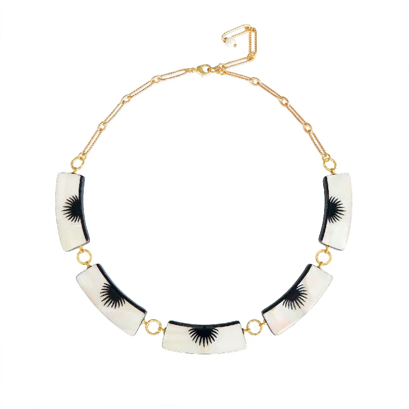 modern necklaces for women -CAPRI . graphic collar necklace