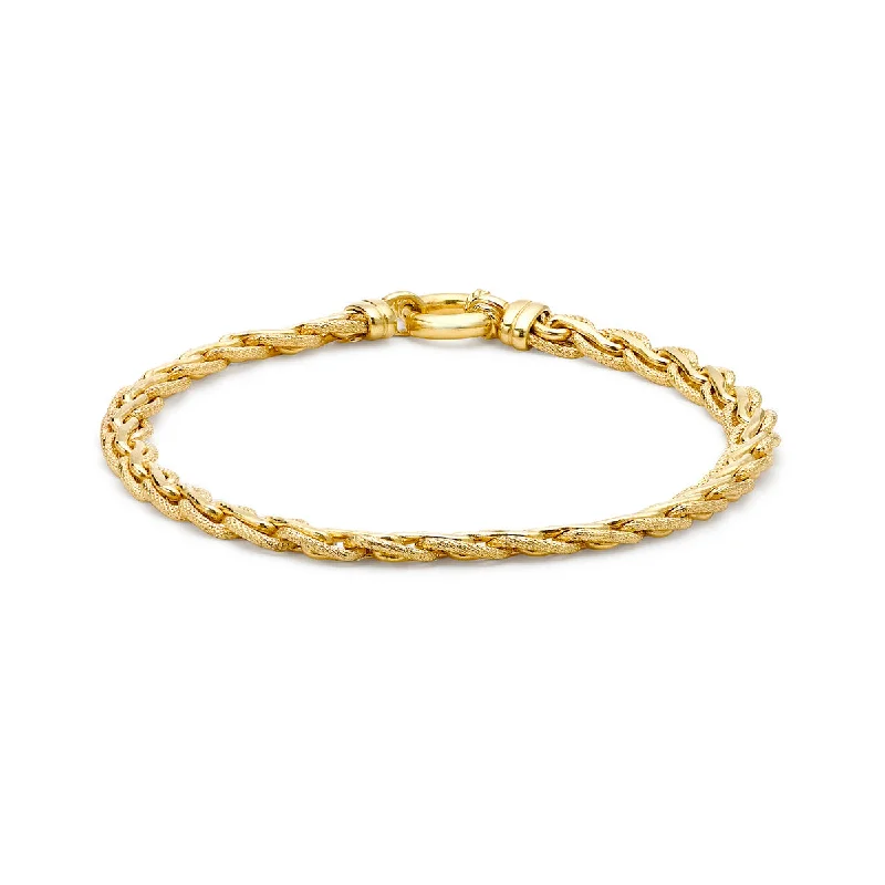 9K Yellow Gold Spiga Chain Bracelet