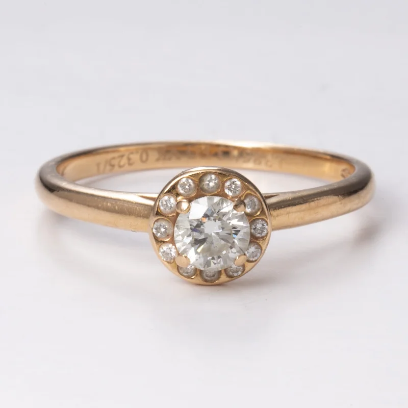 18k Yellow Gold Diamond Ring | 0.46 ctw | Sz 7.25