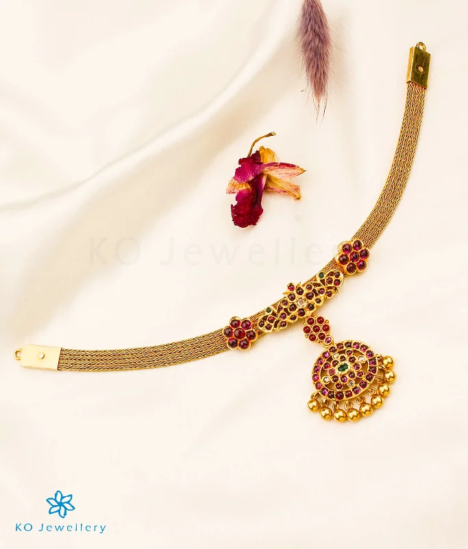 gold chain necklaces for women -The Yamuna Addigai Silver Necklace