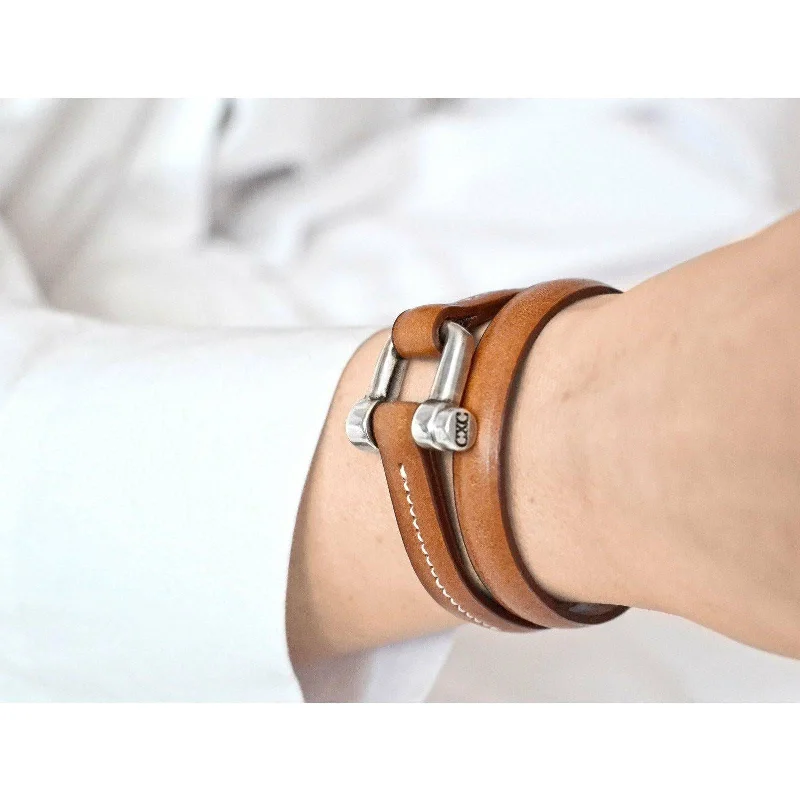 CXC Leather Wrap Bridle Bracelet