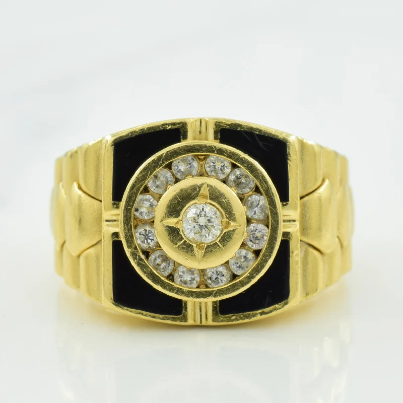 Squared Diamond Signet Ring | 0.32ctw | SZ 9.25 |