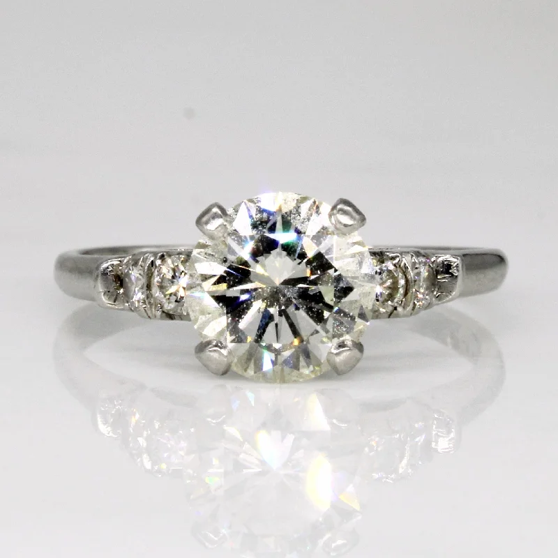 women’s unique wedding rings -1930s Diamond Engagement Ring in Platinum | 2.01ctw VS1/2 K/L | SZ 8.25 |