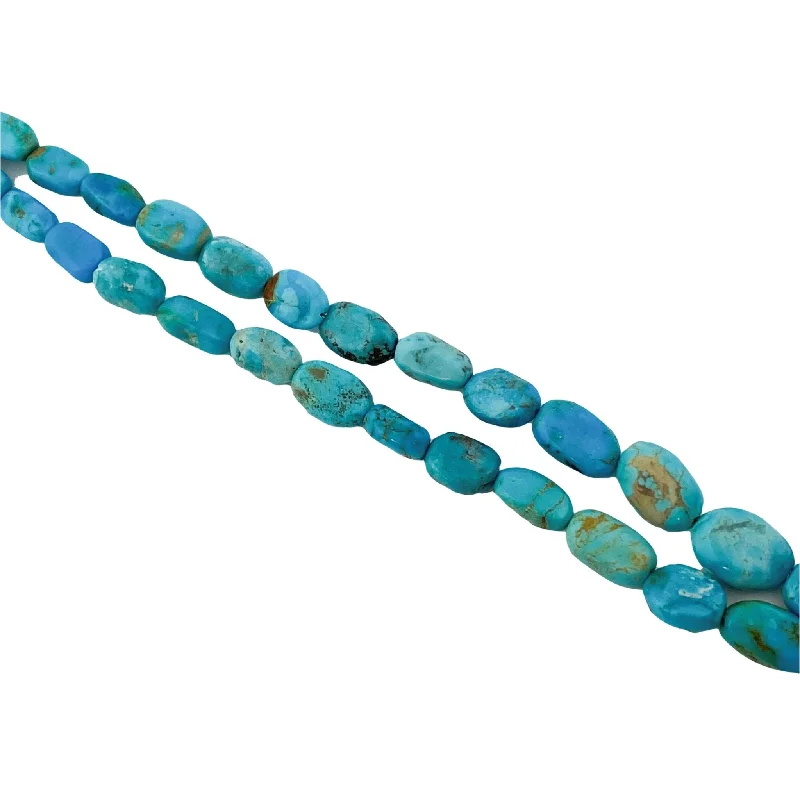 personalized engraved necklaces for women -Turquoise Nugget Beaded Necklace