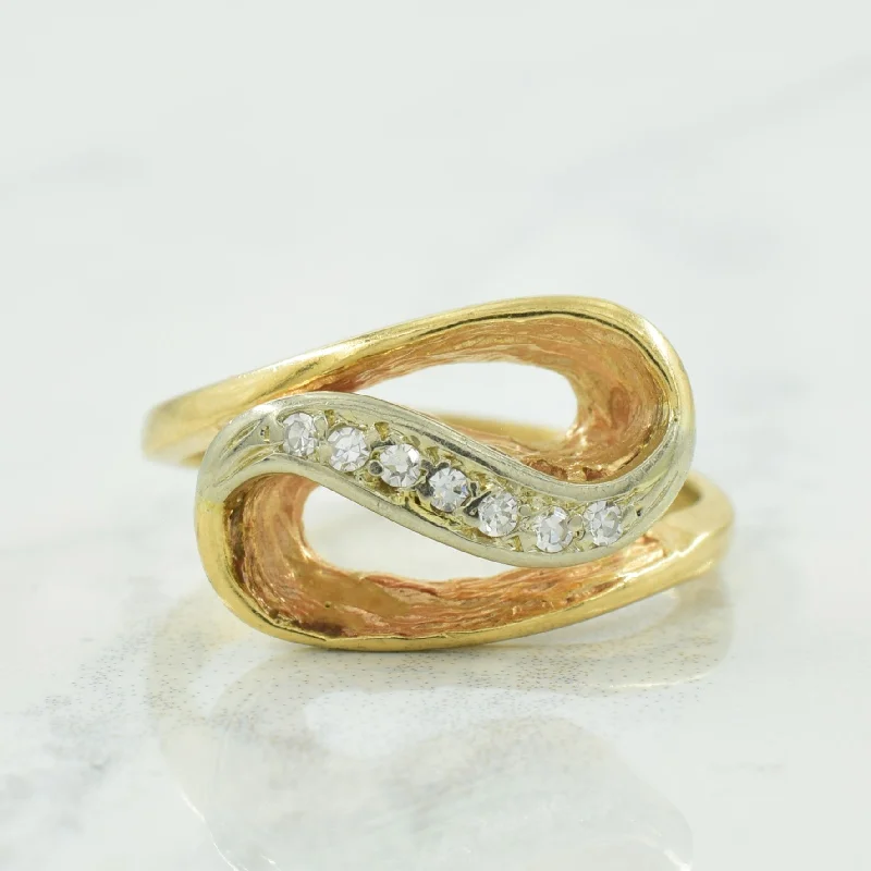 Diamond Bypass Ring | 0.06ctw | SZ 4.5 |