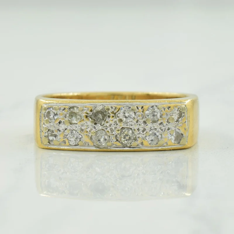 Dual Row Diamond Ring | 0.28ctw | SZ 8.5 |