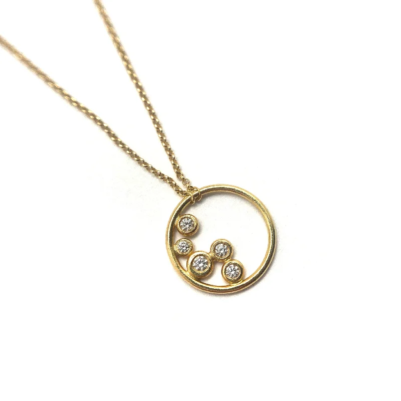 celestial necklaces for women -18k Gold and Diamond Necklace