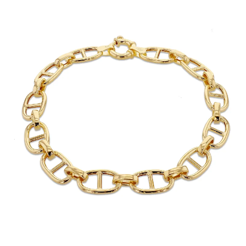 9K Yellow Gold 7.5mm Rambo Bracelet 7.5"