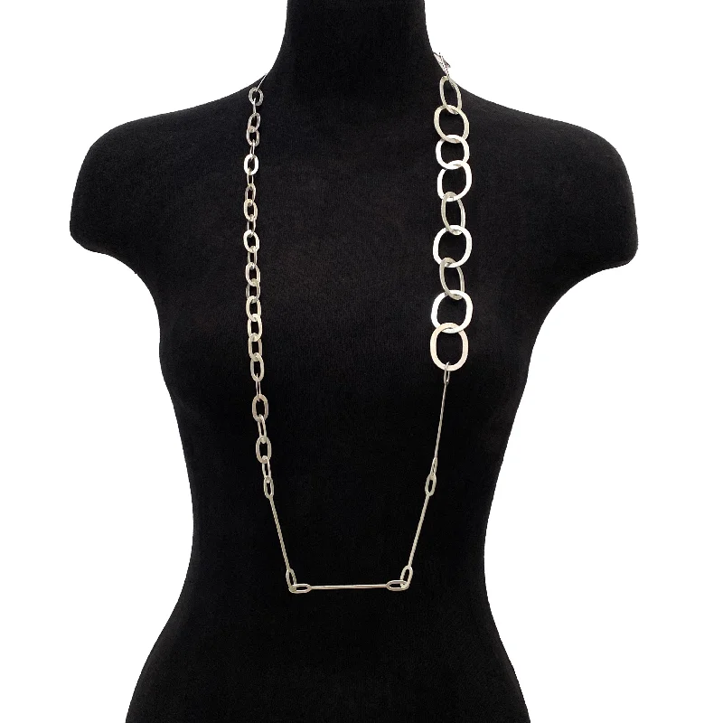 custom necklaces for women -Large Open Oval Chain Link Necklace