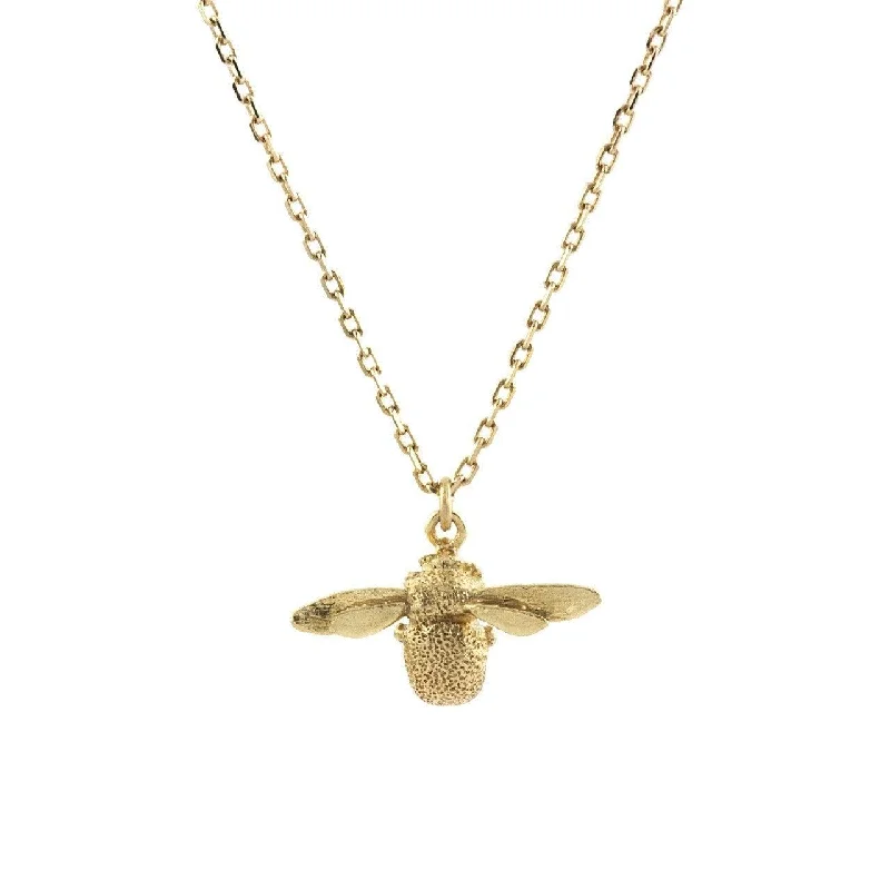 classic necklaces for women -Alex Monroe 18ct Gold Teeny Tiny Bee Necklace