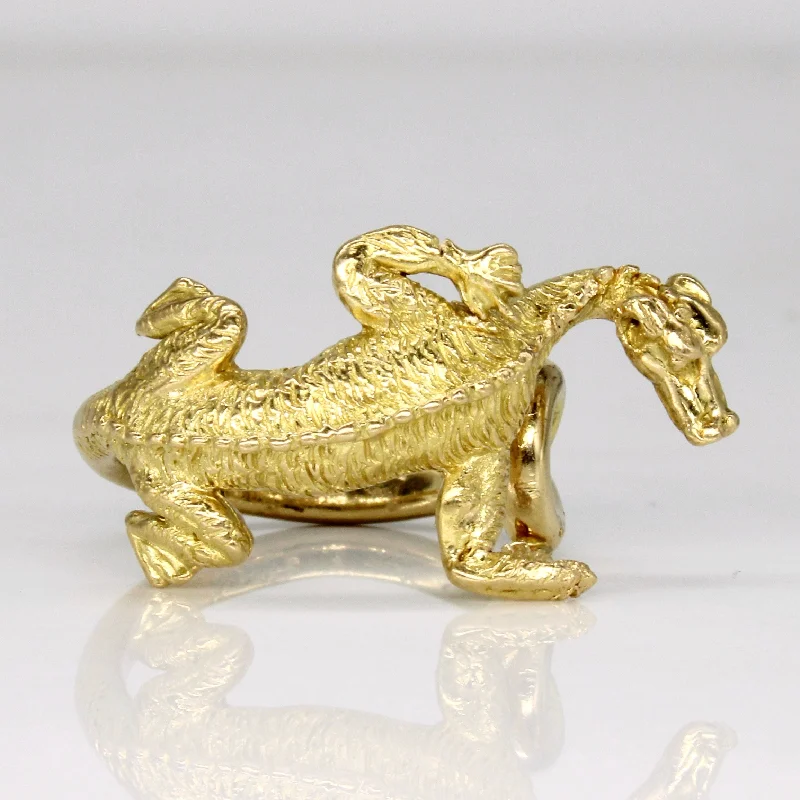 18k Yellow Gold Dragon Ring | SZ 6.25 |