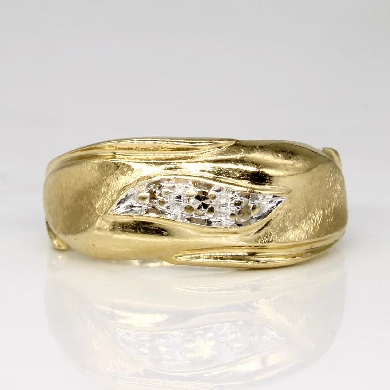 14k Yellow Gold Diamond Ring | 0.03ctw | SZ 6 |