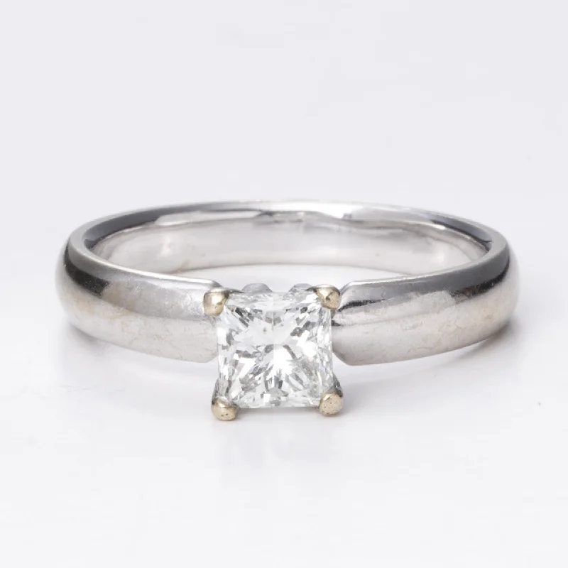 14k White Gold Engagement Diamond Ring | 0.75 ct | Sz 7.5